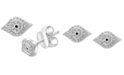 EFFY Collection EFFY&reg; Diamond Evil Eye Stud Earrings (1/6 ct. t.w.) in Sterling Silver